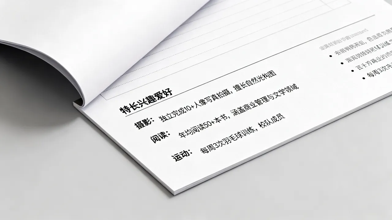 特长兴趣爱好怎么写,求职简历中怎样写才能加分?-图2 特长兴趣爱好怎么写,求职简历中怎样写才能加分?-图2