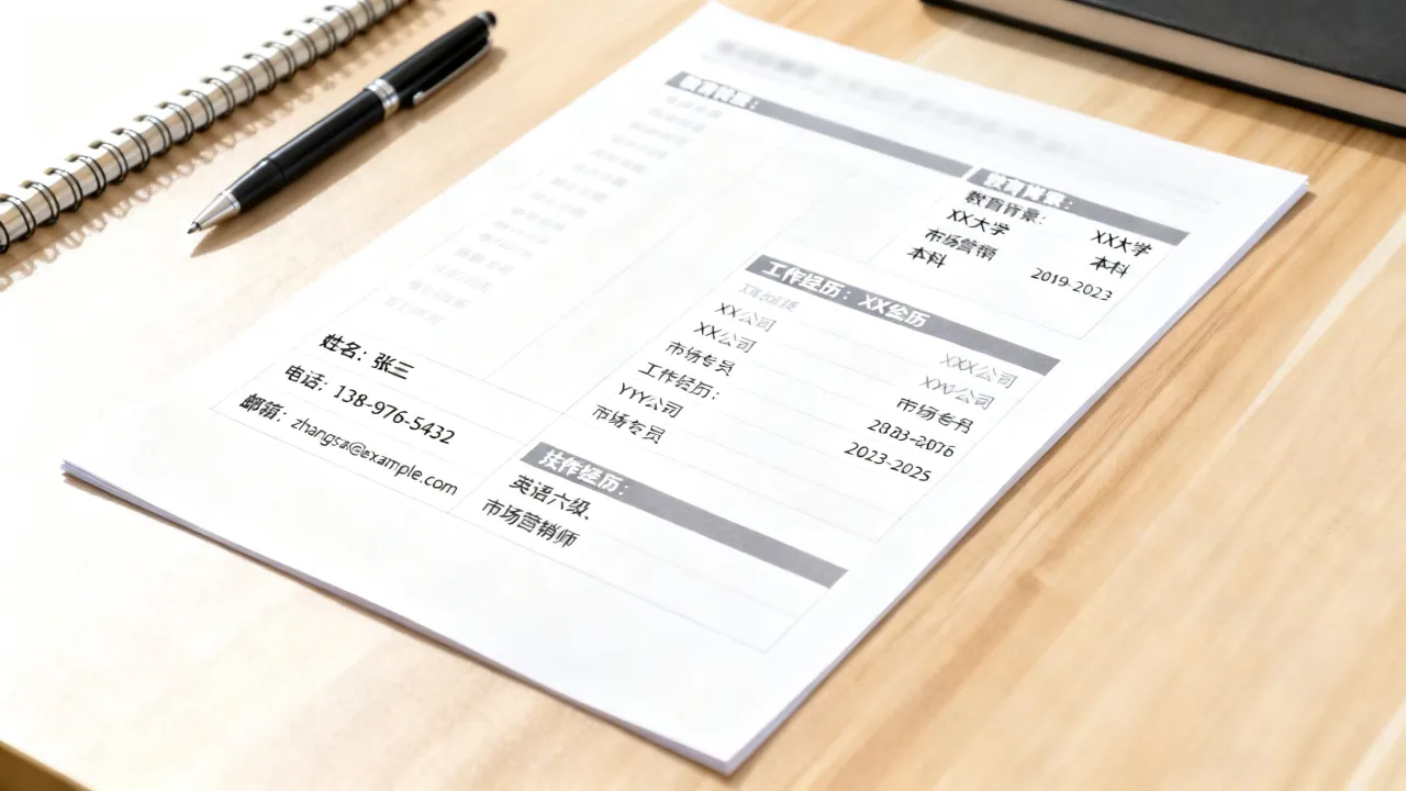 面试简历表怎么写,个人简历表怎么写才能让HR眼前一亮