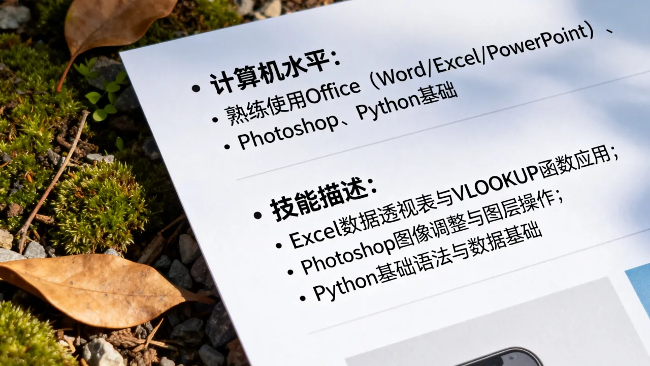 简历计算机水平怎么填,有哪些实用的填写技巧和范例?-图3 简历计算机水平怎么填,有哪些实用的填写技巧和范例?-图3