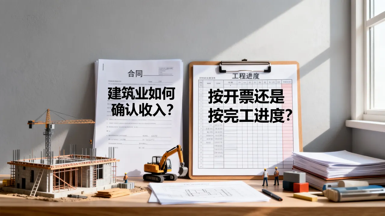 建筑业如何确认收入？建筑业收入确认按开票还是按完工进度？