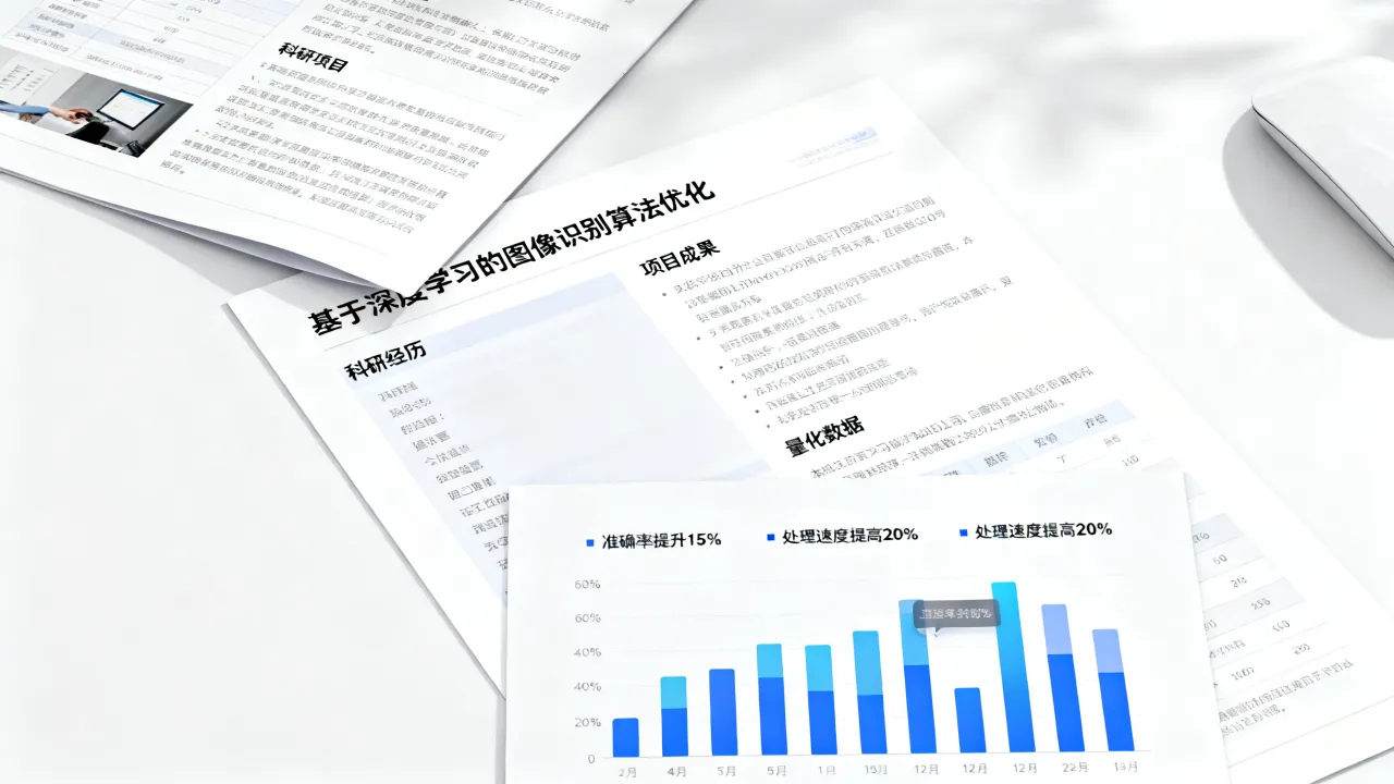 简历中科研经历怎么写,如何突出项目成果和量化数据?