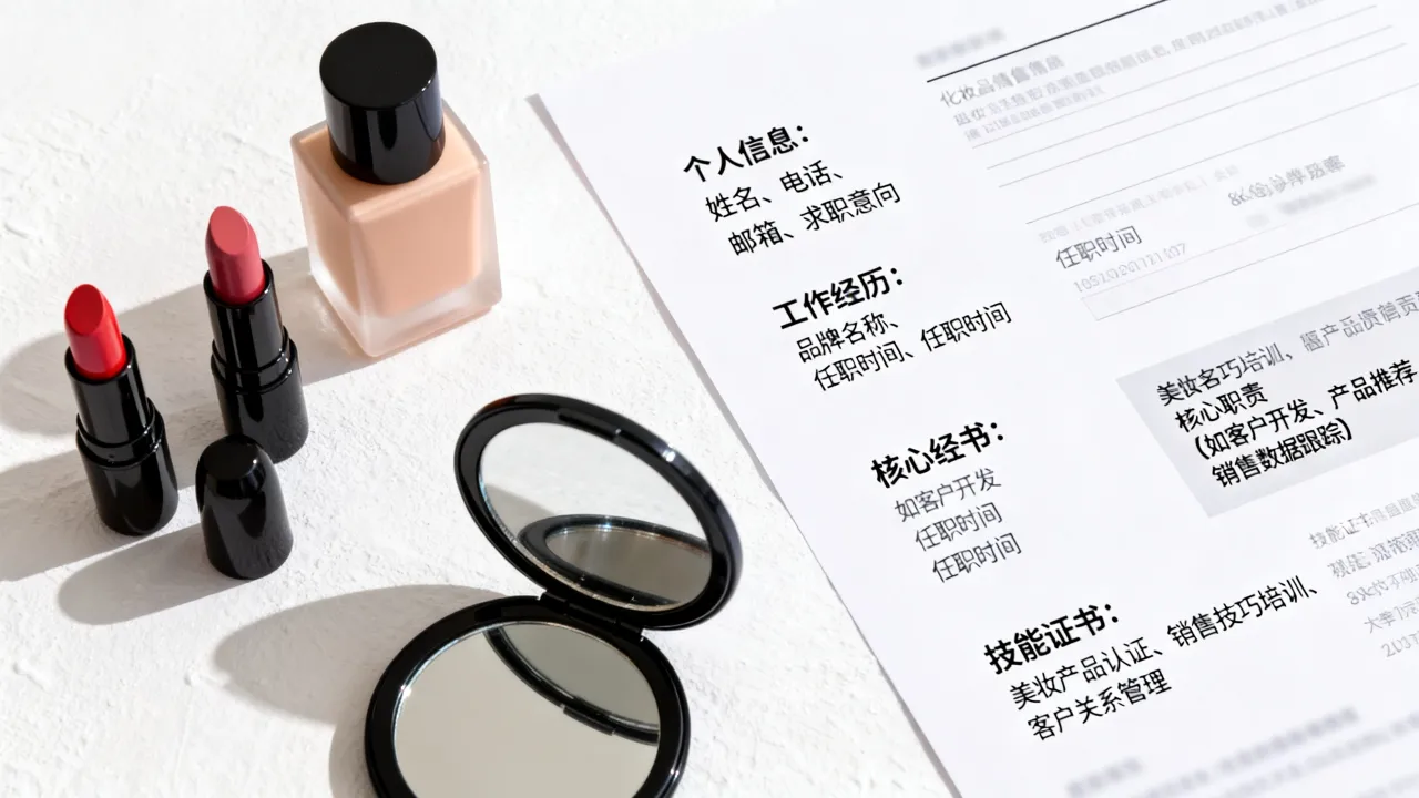 化妆品简历怎么写，化妆品销售简历怎么写才出彩？