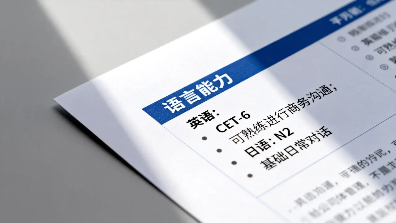 个人简历语言能力怎么写?简历语言能力怎么填写才加分