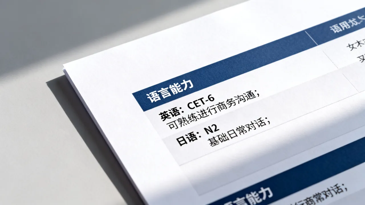 个人简历语言能力怎么写?简历语言能力怎么填写才加分-图2 个人简历语言能力怎么写?简历语言能力怎么填写才加分-图2