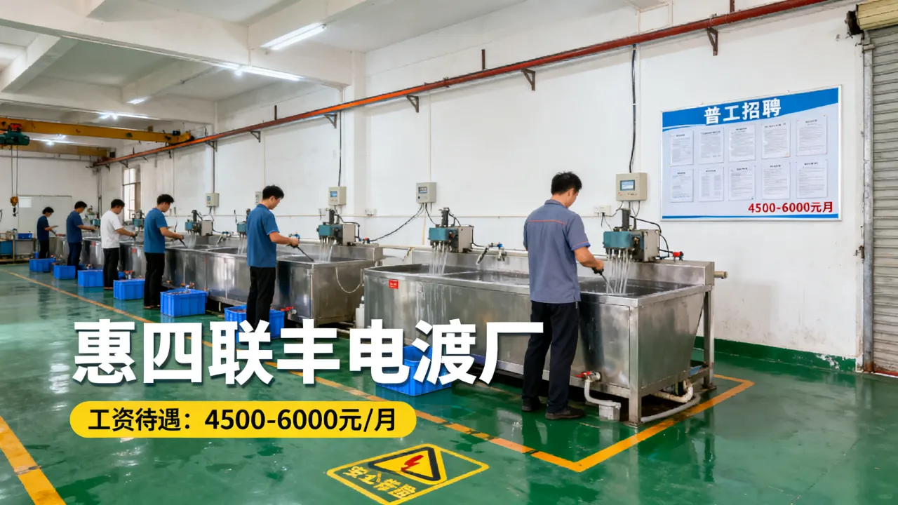 惠阳联丰电镀招聘普工吗?惠阳电镀厂最新招工信息及工资待遇如何-图2 惠阳联丰电镀招聘普工吗?惠阳电镀厂最新招工信息及工资待遇如何-图2