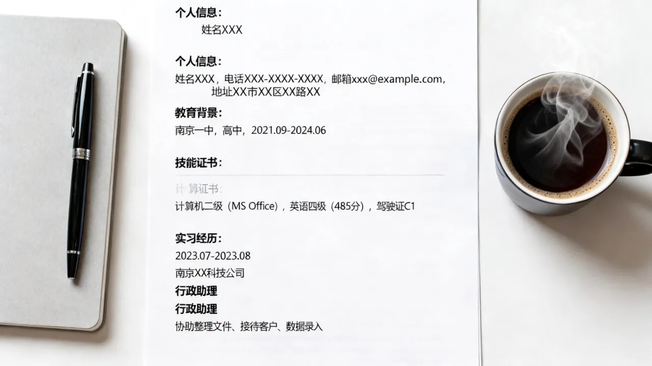 高中毕业的简历怎么写，高中毕业没经验简历怎么写才能找到工作