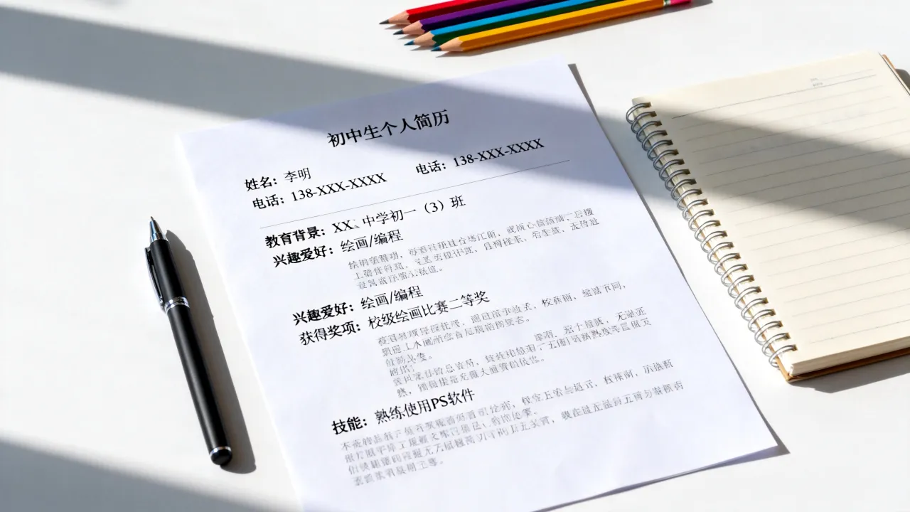 初中生个人简历怎么写,有哪些写作技巧和注意事项?-图3 初中生个人简历怎么写,有哪些写作技巧和注意事项?-图3