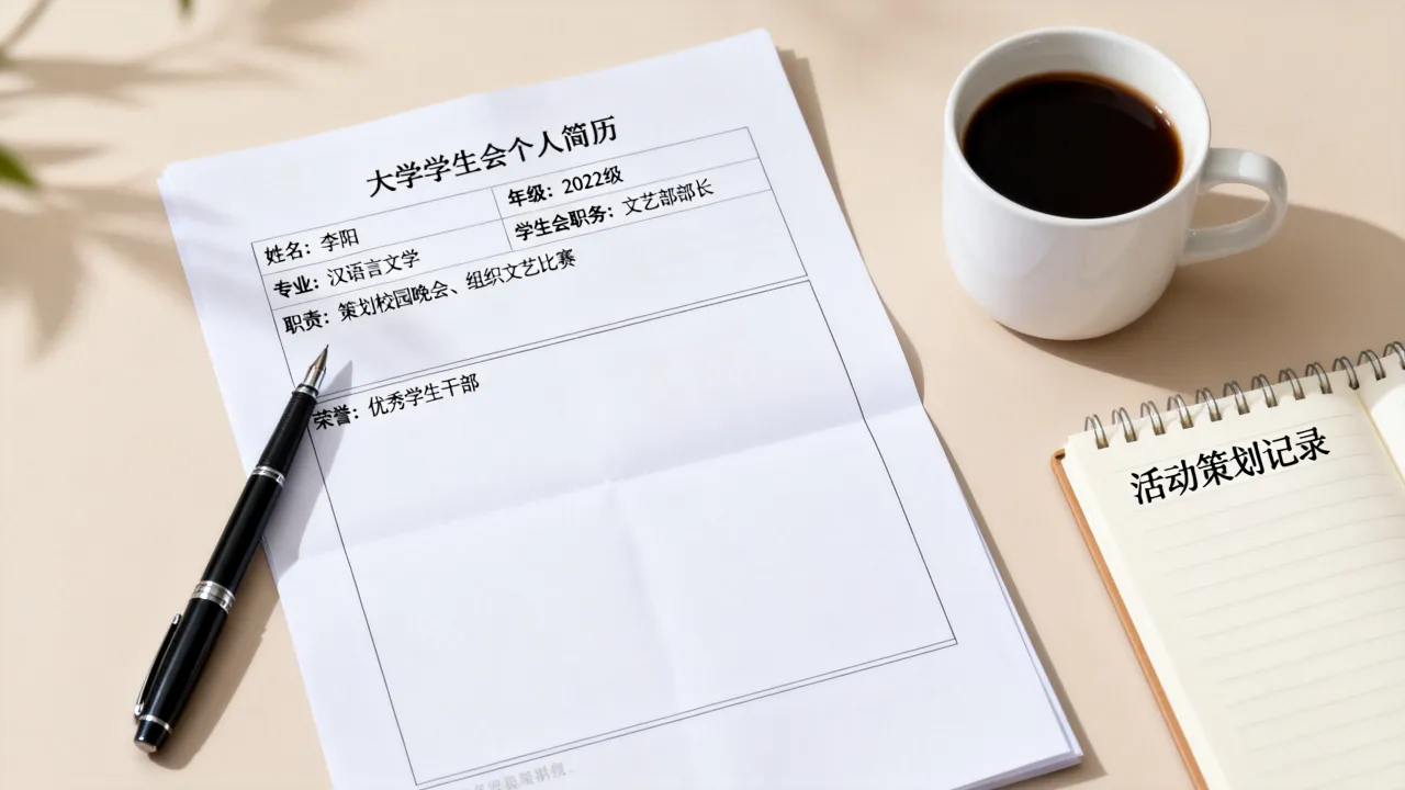 大学学生会个人简历怎么写,学生会个人简历模板范文有哪些
