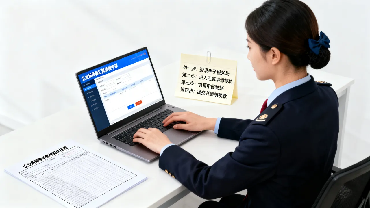 汇算清缴如何网上申报，企业所得税汇算清缴网上申报流程是什么？