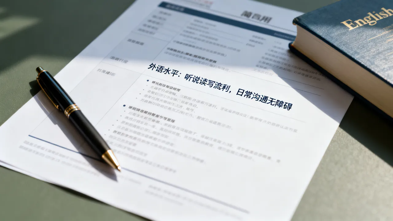 简历上外语水平怎么写,没有证书外语能力怎么描述?