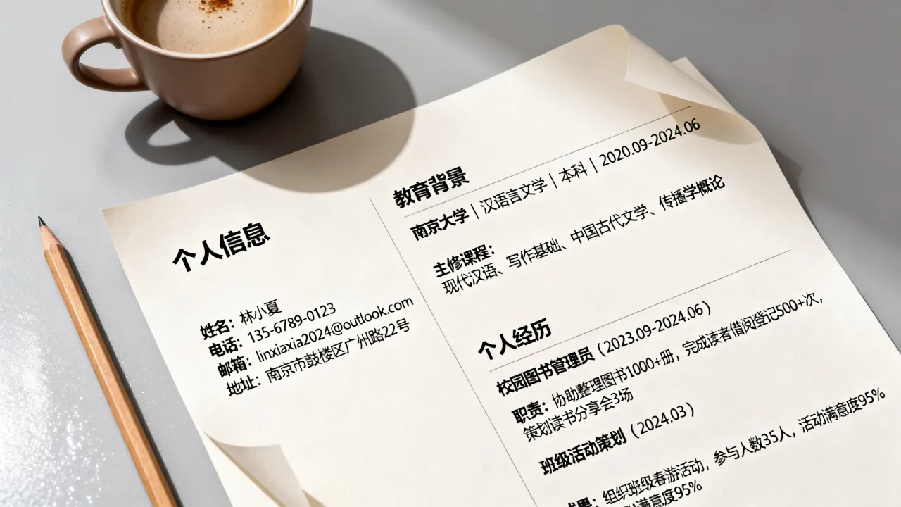 简历中个人经历怎么写,应届生无经验个人经历怎么写