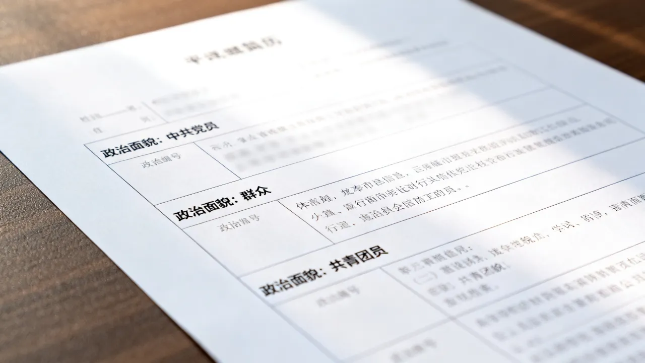 简历的政治面貌怎么写,政治面貌填写有什么注意事项?