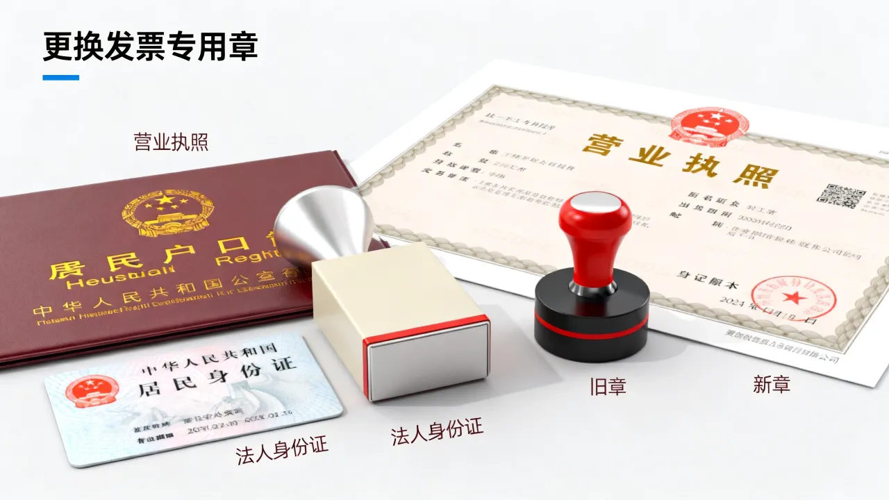 如何更换发票专用章，办理时需要什么材料和流程？