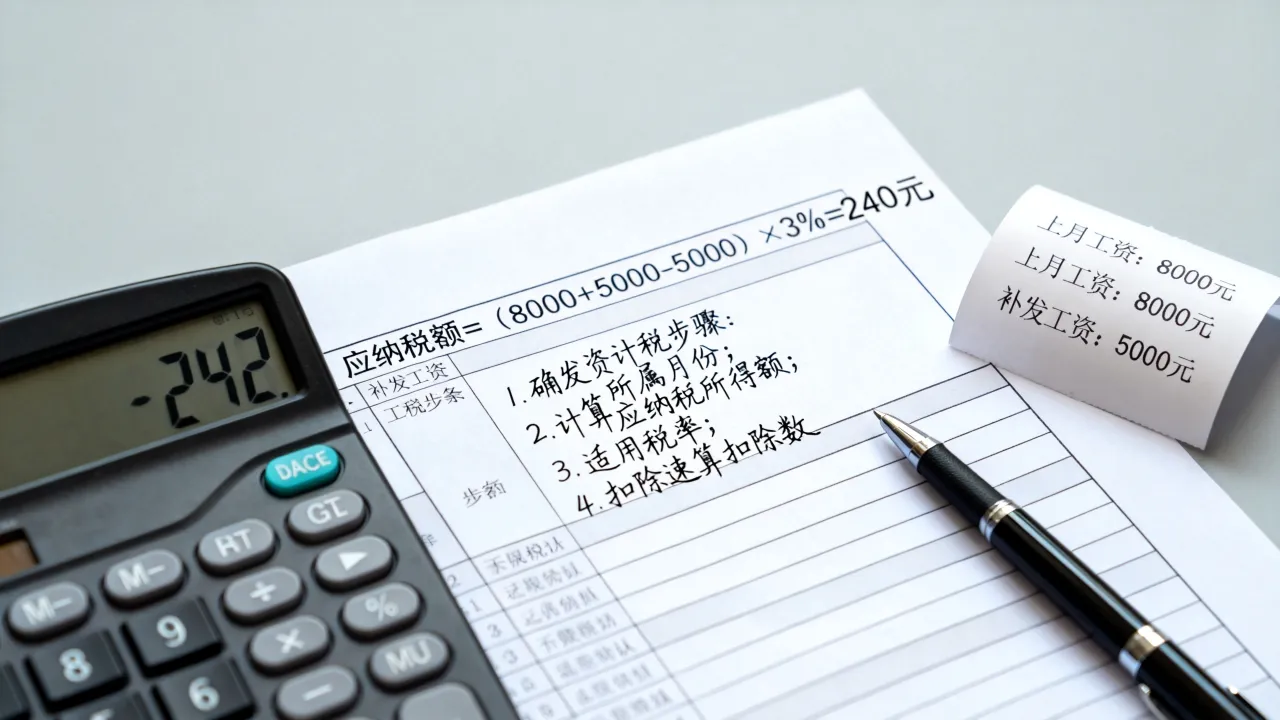 补发上月工资如何计税,补发工资个人所得税怎么扣除?