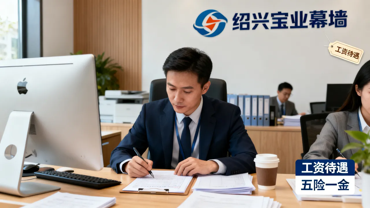 绍兴宝业幕墙招聘工资待遇怎么样,五险一金有吗?