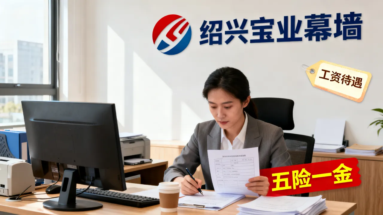 绍兴宝业幕墙招聘工资待遇怎么样，五险一金有吗？-图2