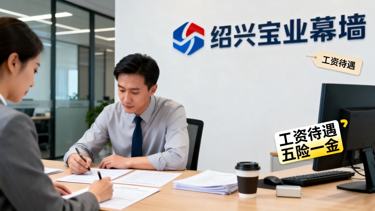 绍兴宝业幕墙招聘工资待遇怎么样，五险一金有吗？-图3