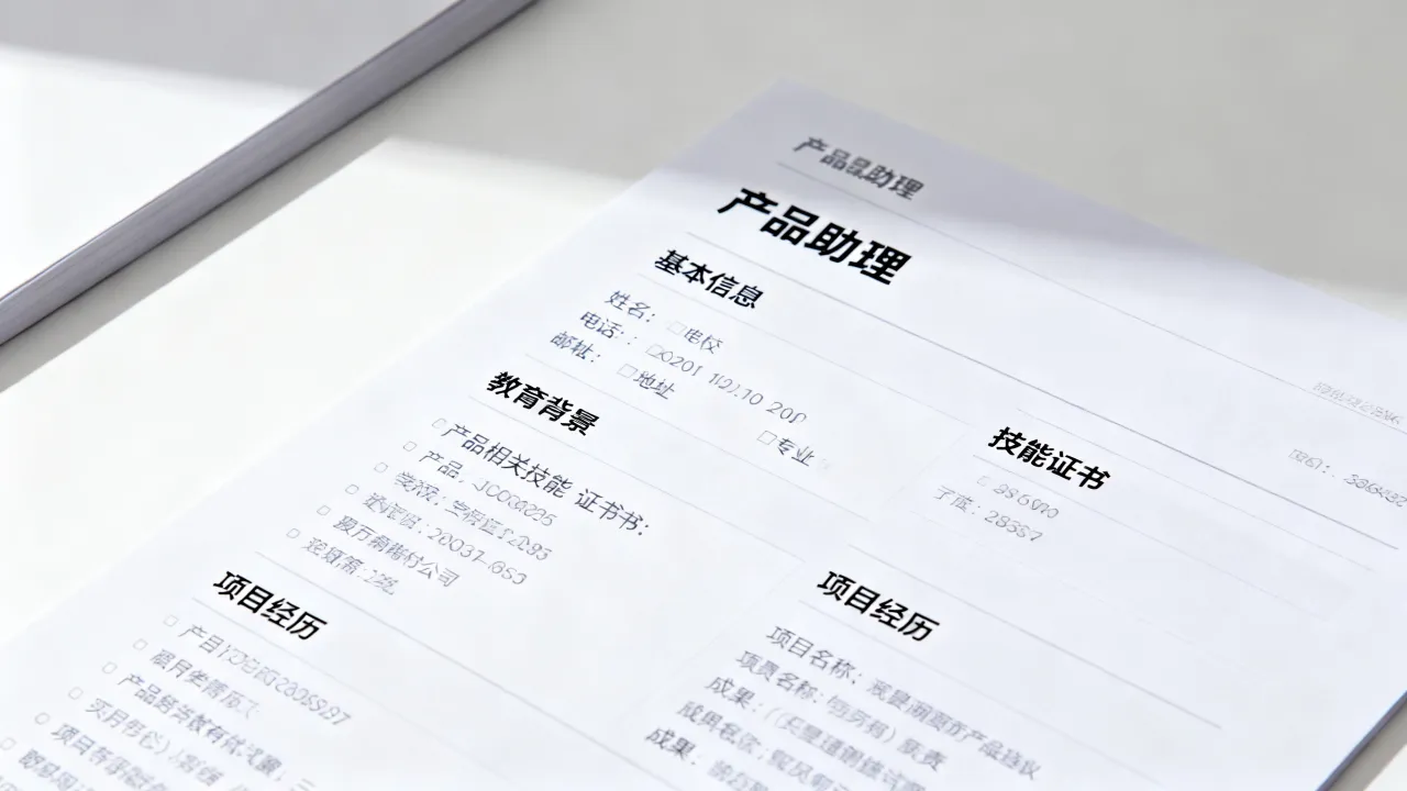 产品助理简历怎么写,零经验应届生如何写好产品助理简历