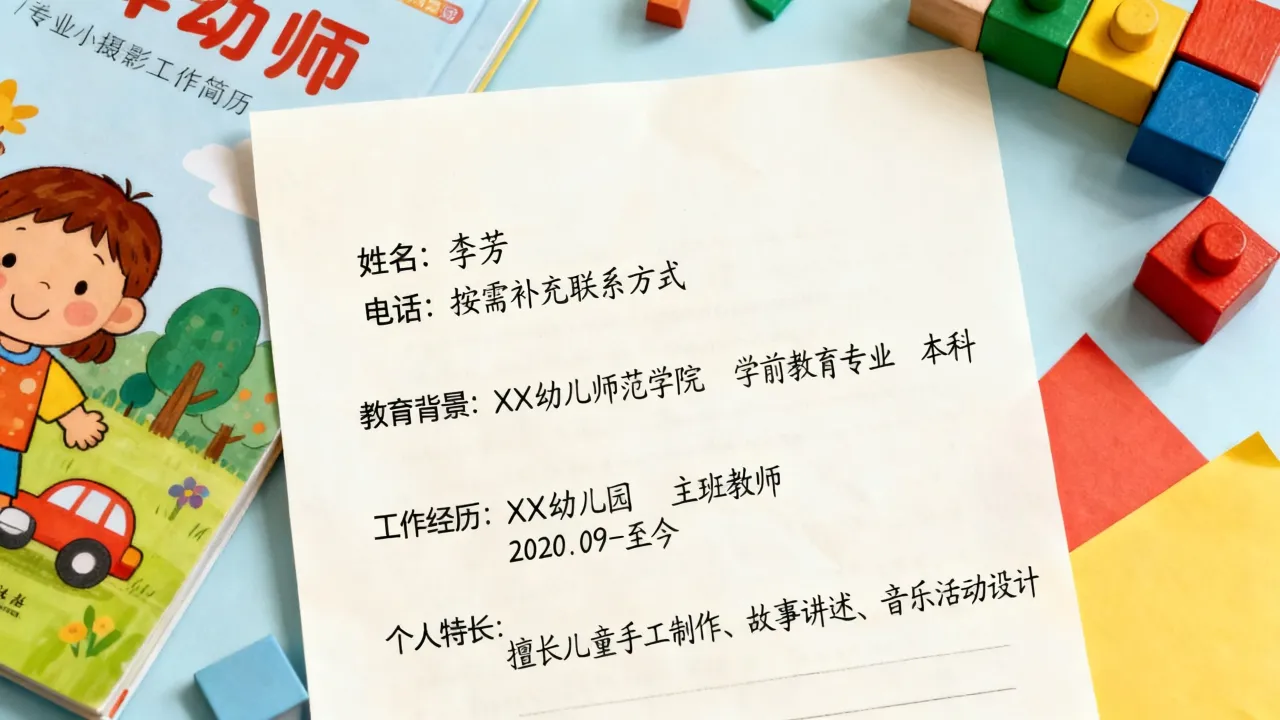 幼师工作简历怎么写,个人特长怎么写最加分?-图2 幼师工作简历怎么写,个人特长怎么写最加分?-图2