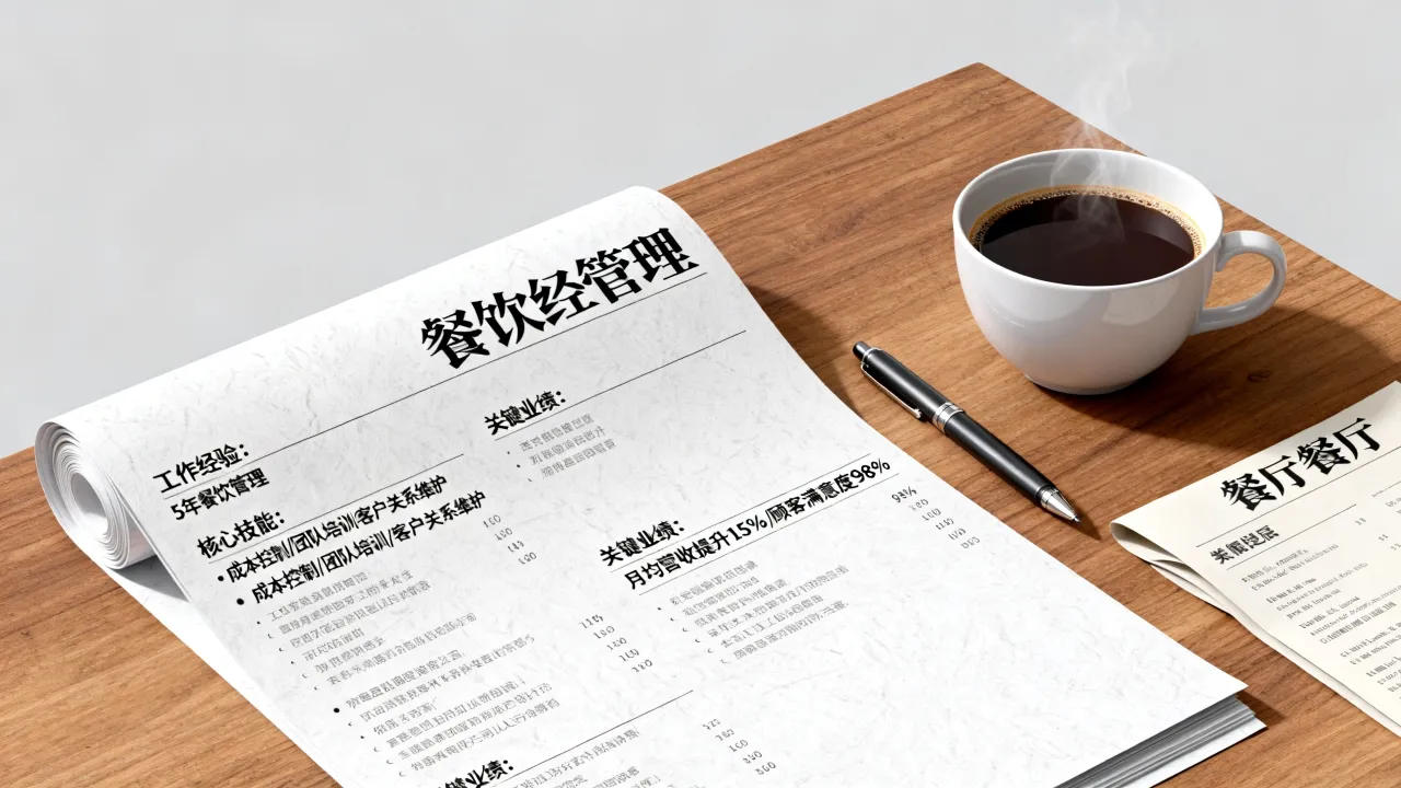 餐饮经理简历怎么写才能脱颖而出,有哪些实用技巧?-图2 餐饮经理简历怎么写才能脱颖而出,有哪些实用技巧?-图2