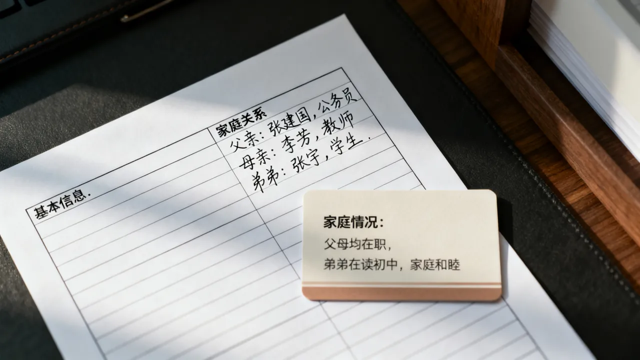 简历家庭关系怎么填写,家庭情况填哪些内容更合适?
