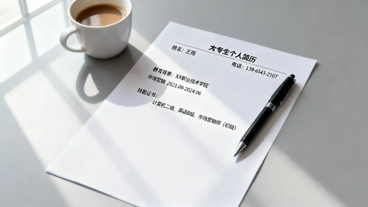 大专个人简历怎么写,大专生个人简历怎么写才能找到好工作