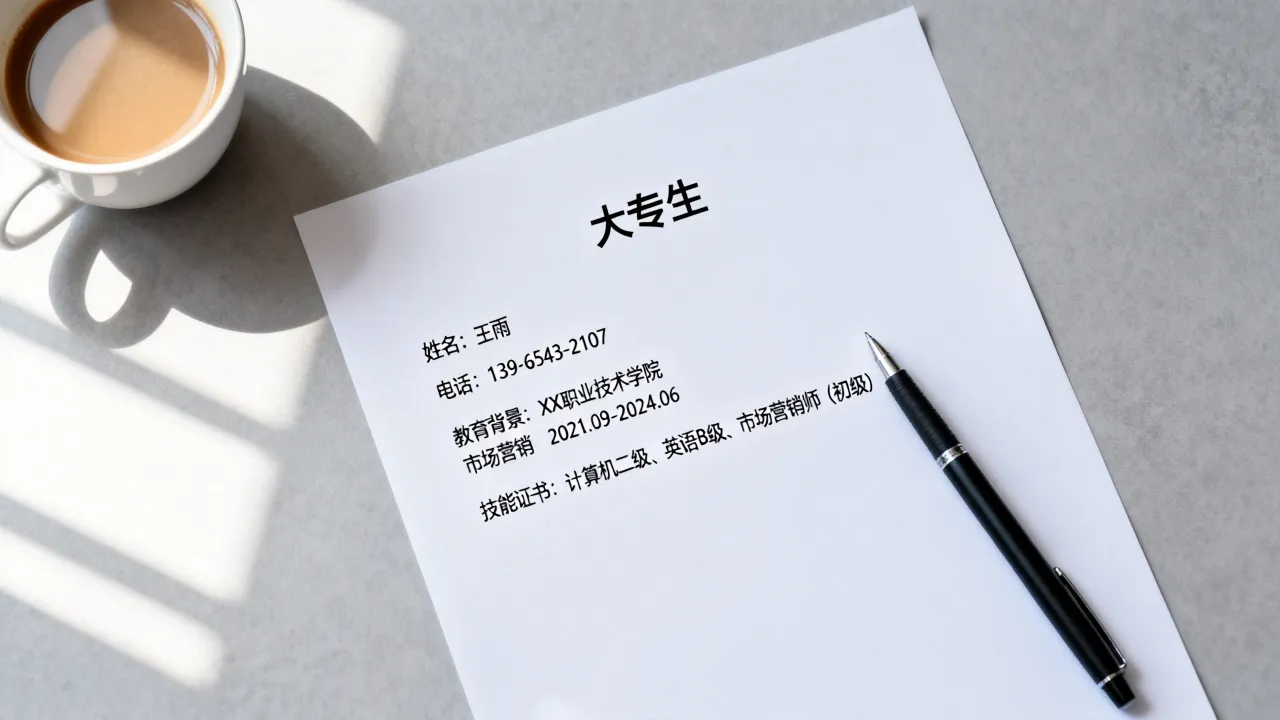 大专个人简历怎么写,大专生个人简历怎么写才能找到好工作-图3 大专个人简历怎么写,大专生个人简历怎么写才能找到好工作-图3