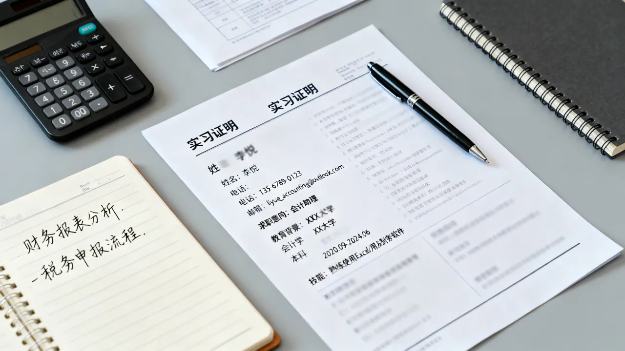 刚毕业会计简历怎么写?没有经验如何突出优势,求职模板