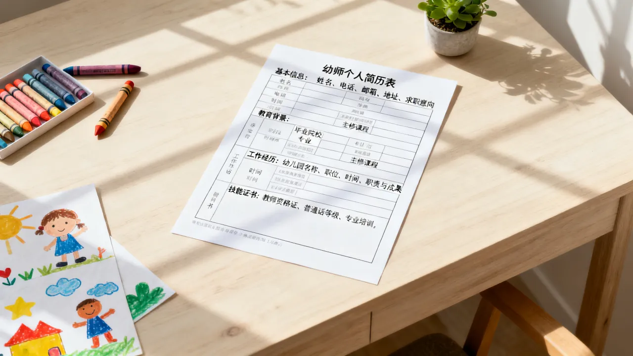幼师个人简历表怎么写,有哪些规范的格式和内容要求