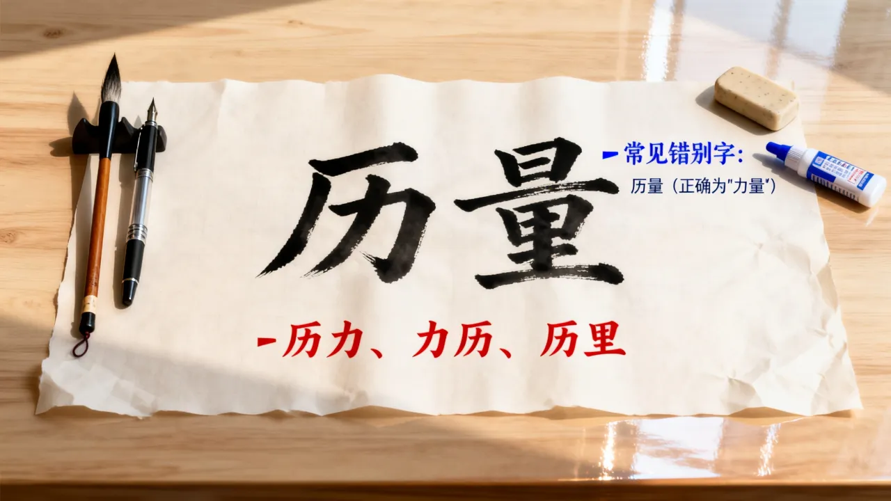 历量怎么写,历量正确写法是力量吗常见错别字有哪些