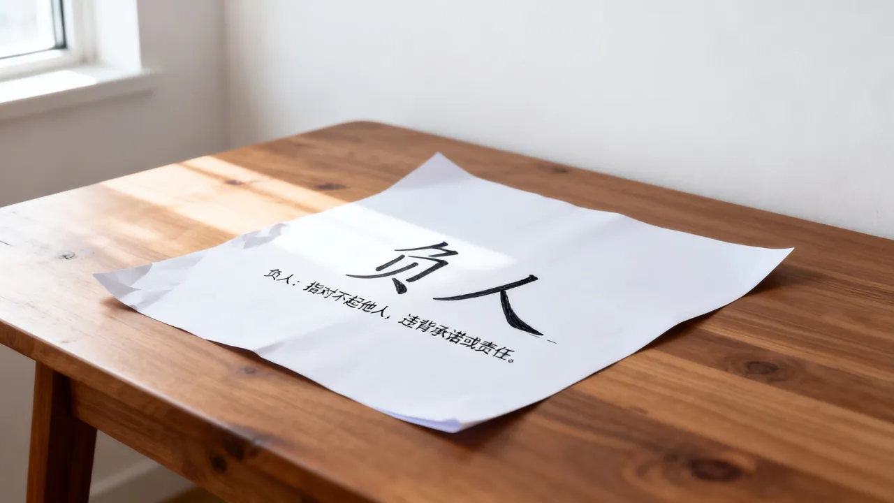 负人怎么写，负人这个词的正确写法与含义解析？