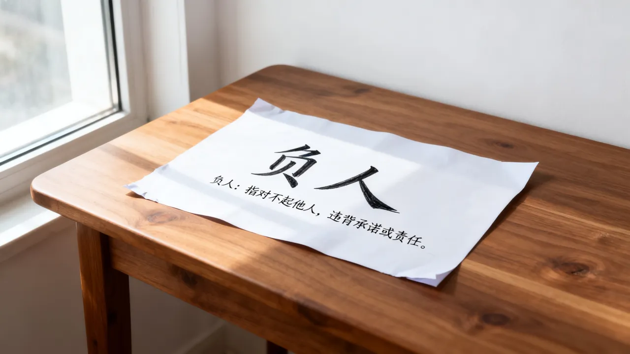 负人怎么写,负人这个词的正确写法与含义解析?-图2 负人怎么写,负人这个词的正确写法与含义解析?-图2