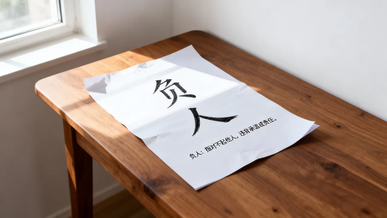 负人怎么写,负人这个词的正确写法与含义解析?-图3 负人怎么写,负人这个词的正确写法与含义解析?-图3