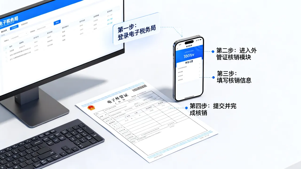电子外管证如何核销?电子税务局外管证核销流程步骤