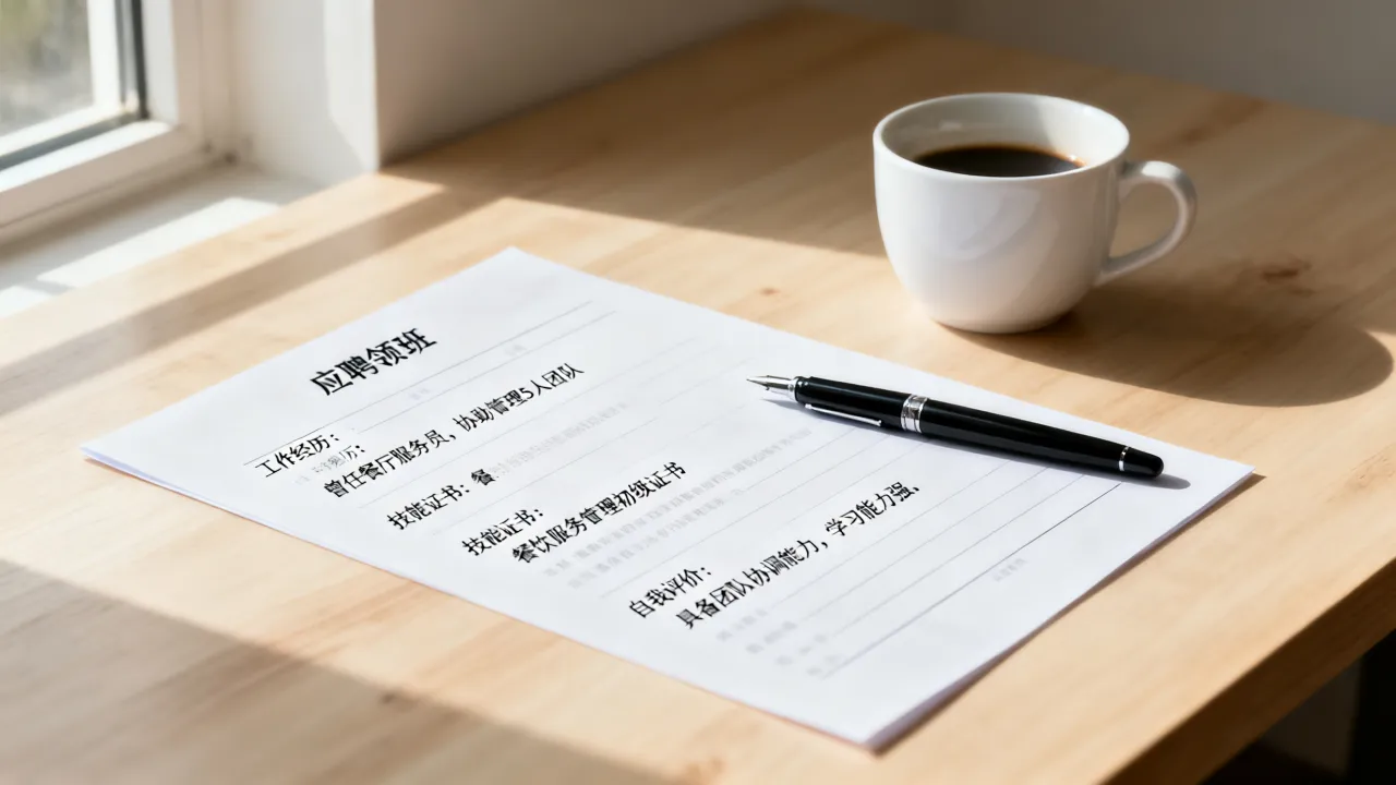 应聘领班简历怎么写,没有经验能应聘领班吗?-图1 应聘领班简历怎么写,没有经验能应聘领班吗?-图1