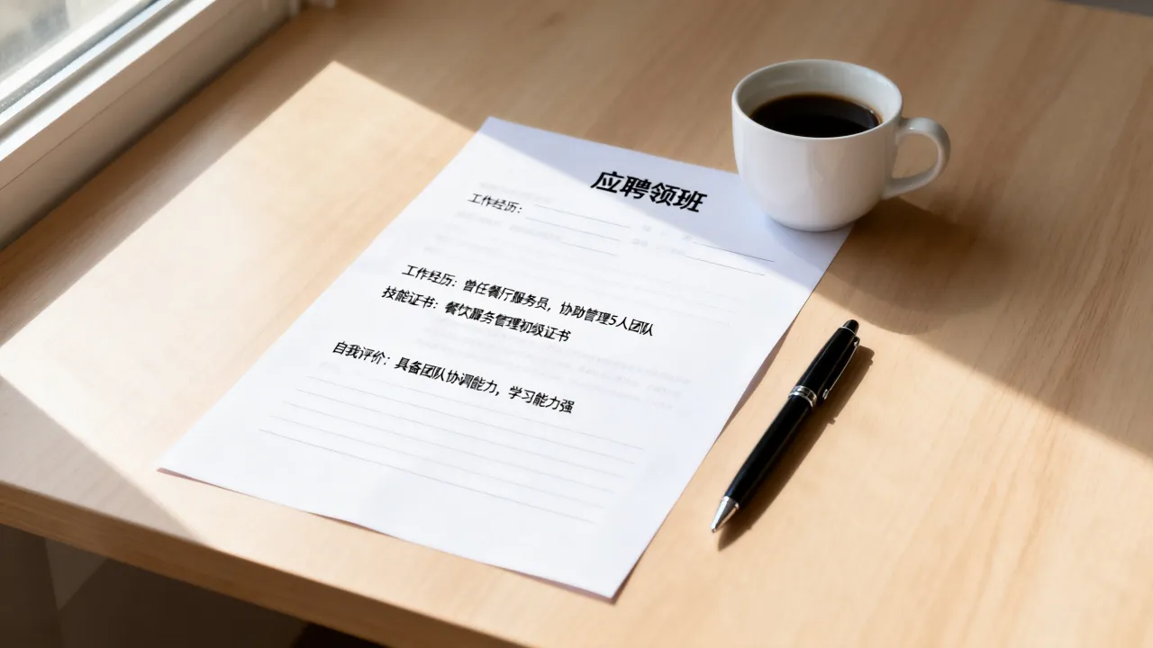 应聘领班简历怎么写,没有经验能应聘领班吗?-图3 应聘领班简历怎么写,没有经验能应聘领班吗?-图3