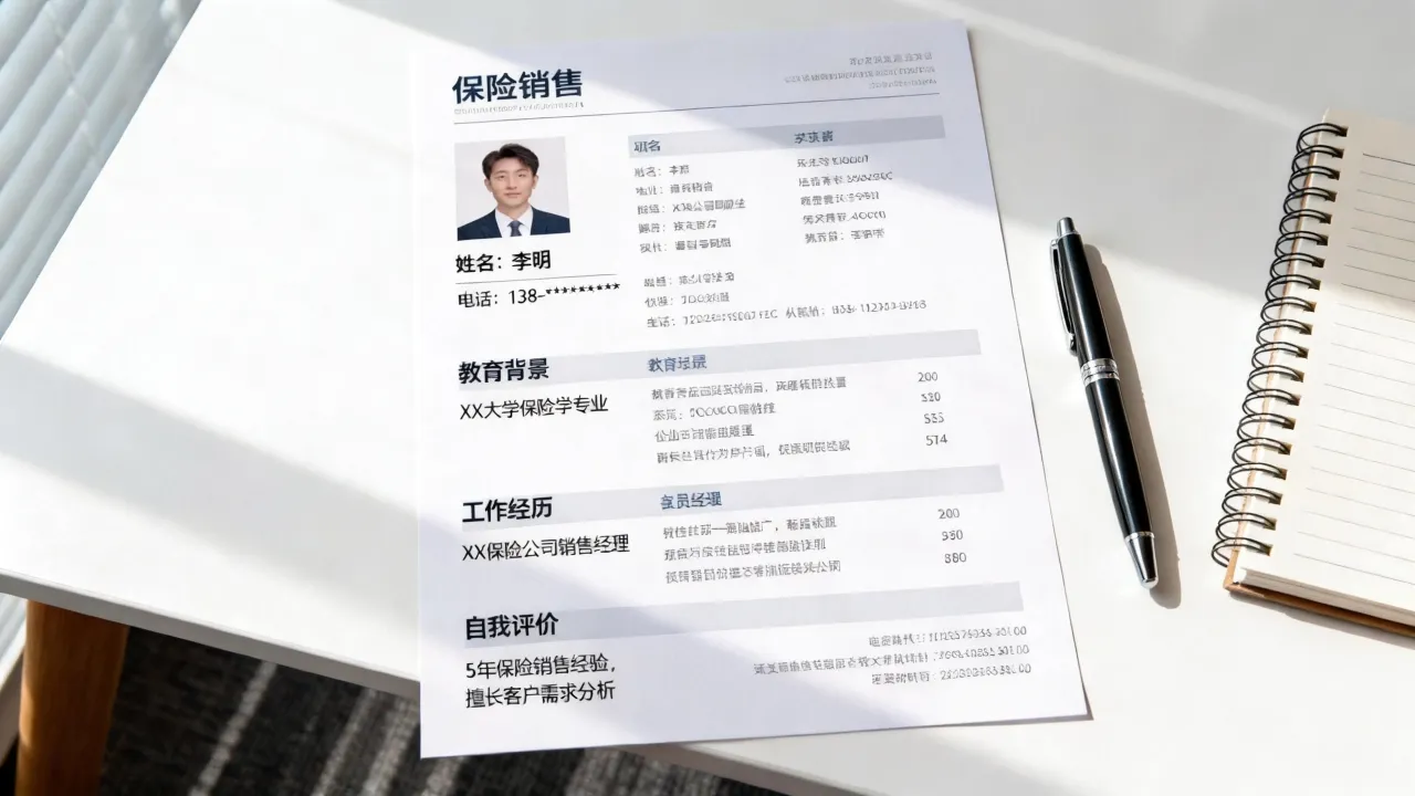 保险销售简历怎么写,保险销售求职简历模板与自我评价范文