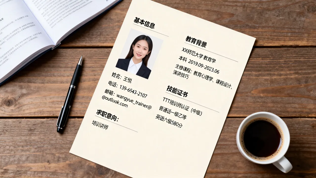 培训讲师简历怎么写,没有经验怎么编写培训讲师简历