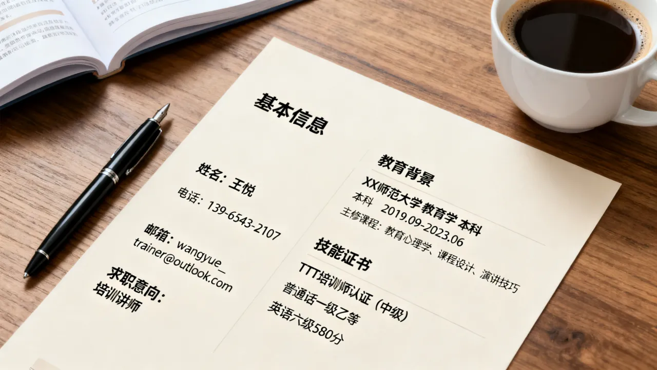 培训讲师简历怎么写,没有经验怎么编写培训讲师简历-图3 培训讲师简历怎么写,没有经验怎么编写培训讲师简历-图3