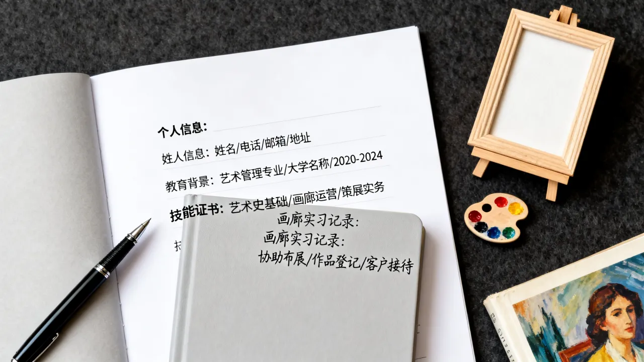 画廊助理简历怎么写,零经验如何打动面试官?