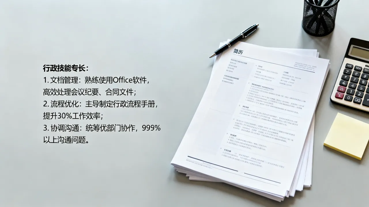 行政技能专长怎么写吸引HR,简历行政岗位专长描述范文-图3 行政技能专长怎么写吸引HR,简历行政岗位专长描述范文-图3