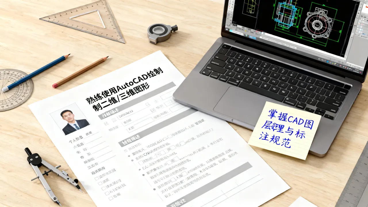 简历上CAD怎么写,简历中CAD技能怎么写-图1 简历上CAD怎么写,简历中CAD技能怎么写-图1