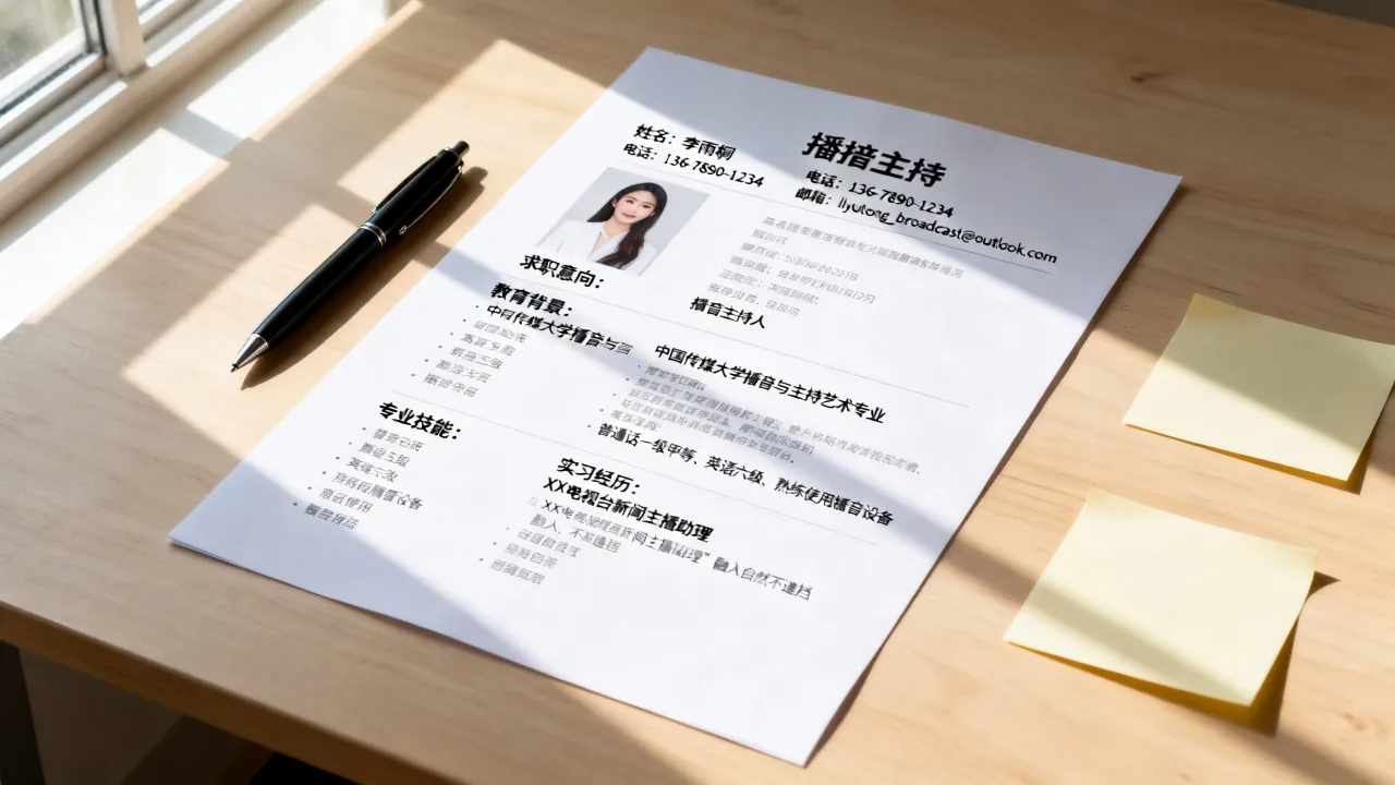 播音主持简历怎么写,播音主持个人简历模板范文-图2 播音主持简历怎么写,播音主持个人简历模板范文-图2