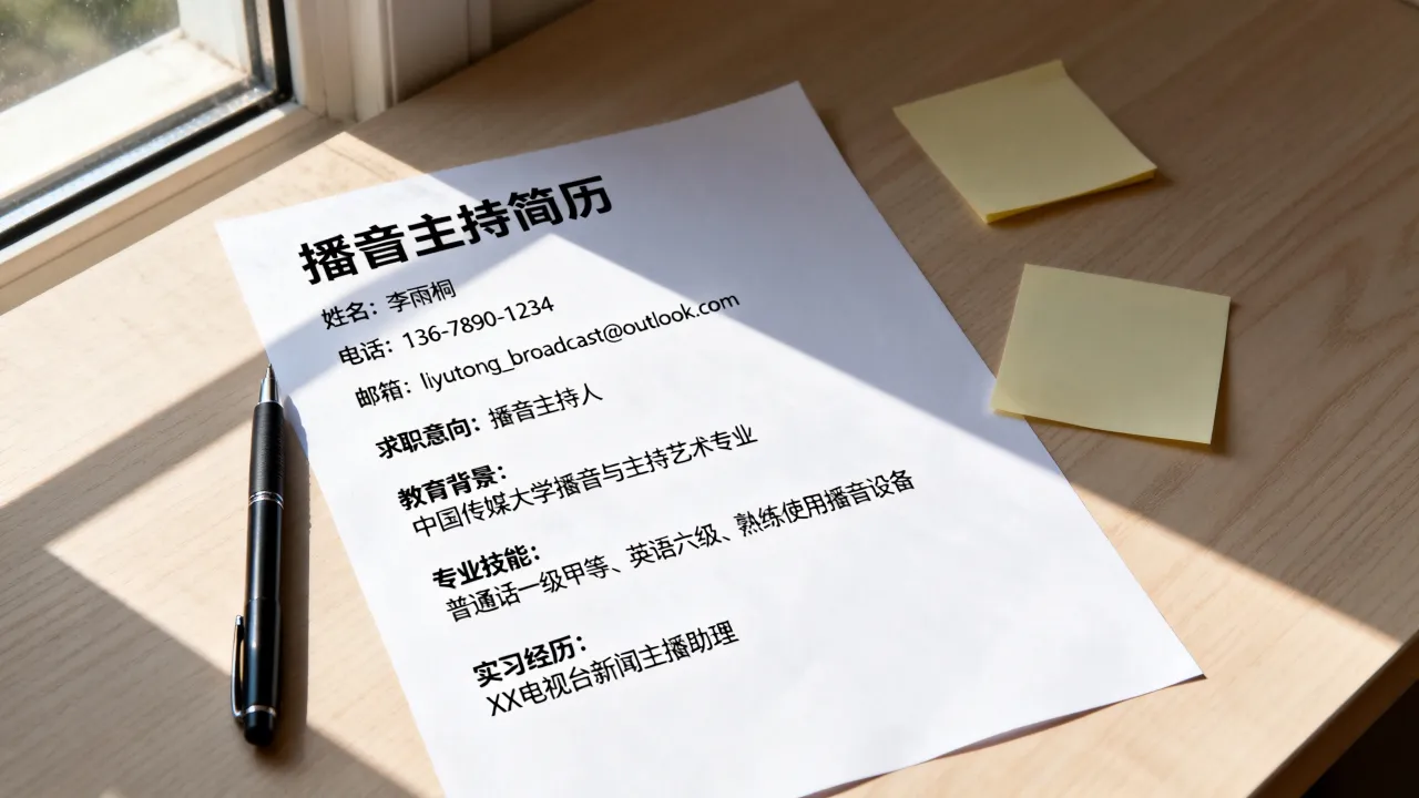 播音主持简历怎么写,播音主持个人简历模板范文-图3 播音主持简历怎么写,播音主持个人简历模板范文-图3