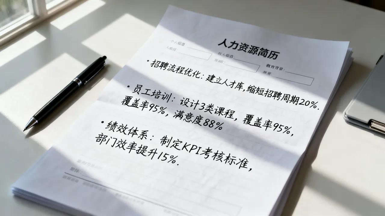 人力工作经历怎么写,人力资源简历中工作内容与成果如何表述?-图2 人力工作经历怎么写,人力资源简历中工作内容与成果如何表述?-图2