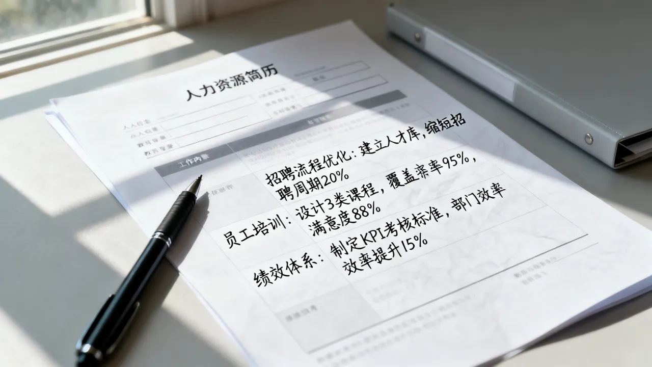 人力工作经历怎么写,人力资源简历中工作内容与成果如何表述?-图3 人力工作经历怎么写,人力资源简历中工作内容与成果如何表述?-图3
