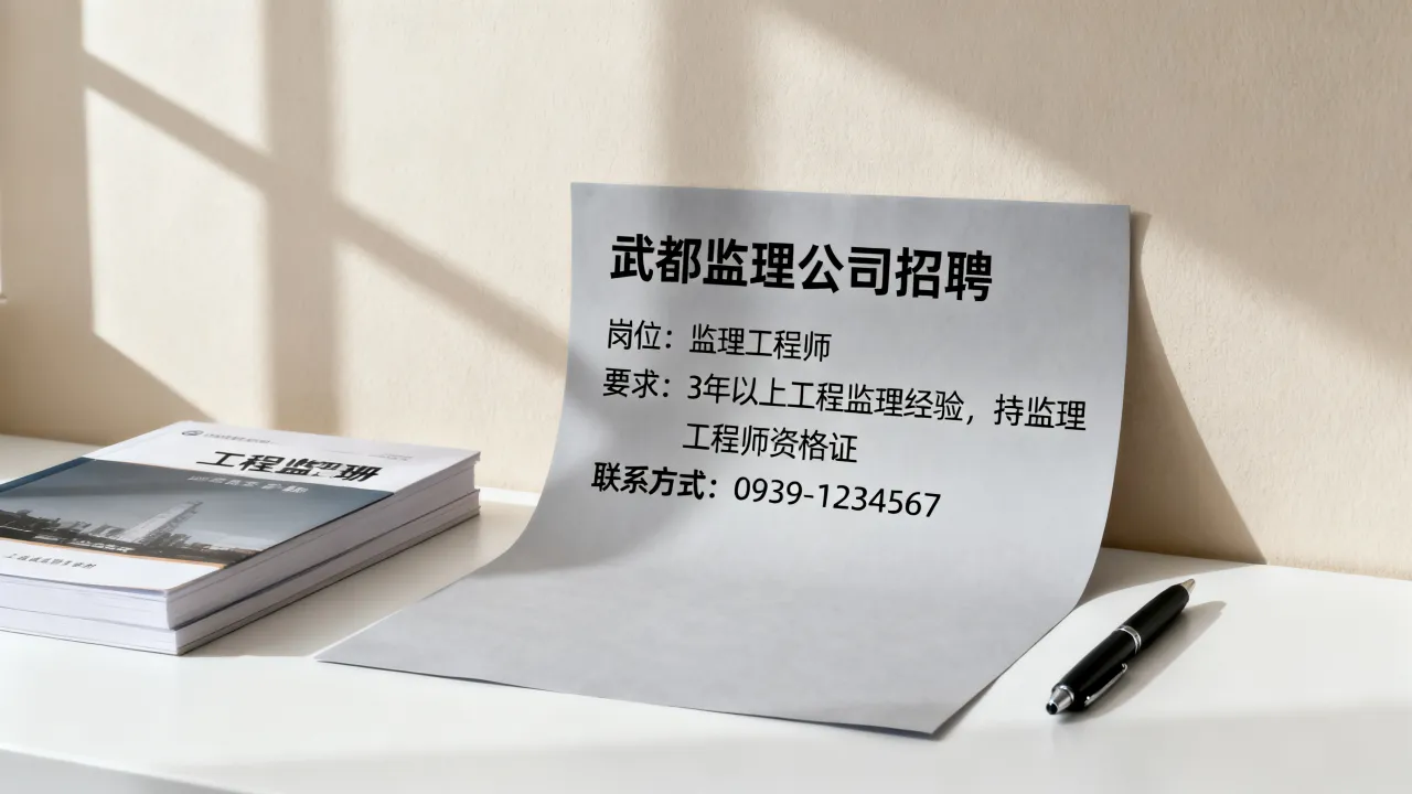 武都监理公司招聘信息哪里有？武都监理公司招聘信息怎么查