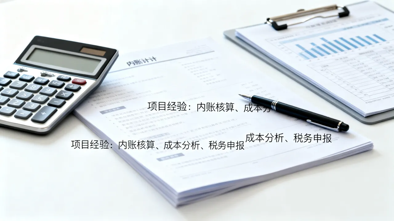 公司内账怎么写简历?内账会计简历项目经验咋写?-图2 公司内账怎么写简历?内账会计简历项目经验咋写?-图2