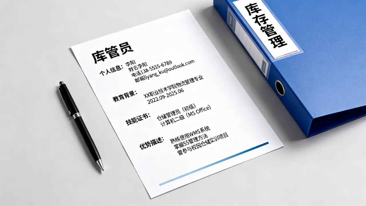 库管员简历怎么写?没有工作经验如何突出优势,吸引HR注意?