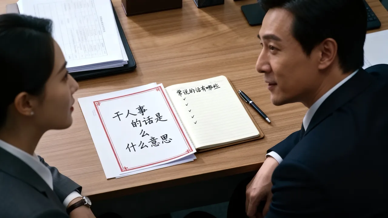 干人事的话是什么意思，干人事的人常说的话有哪些